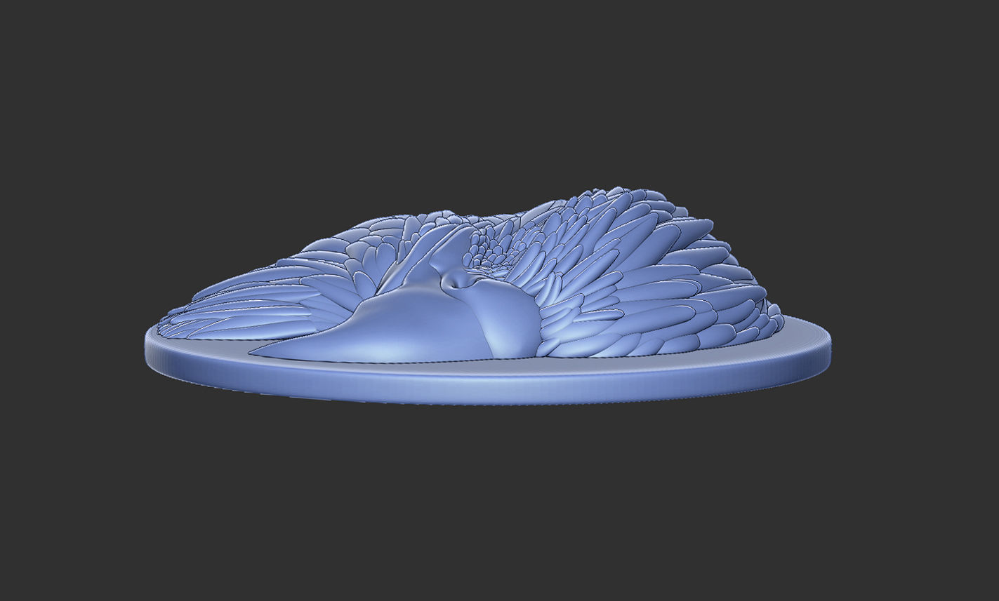 Eagle head sculpting 3D print model_5