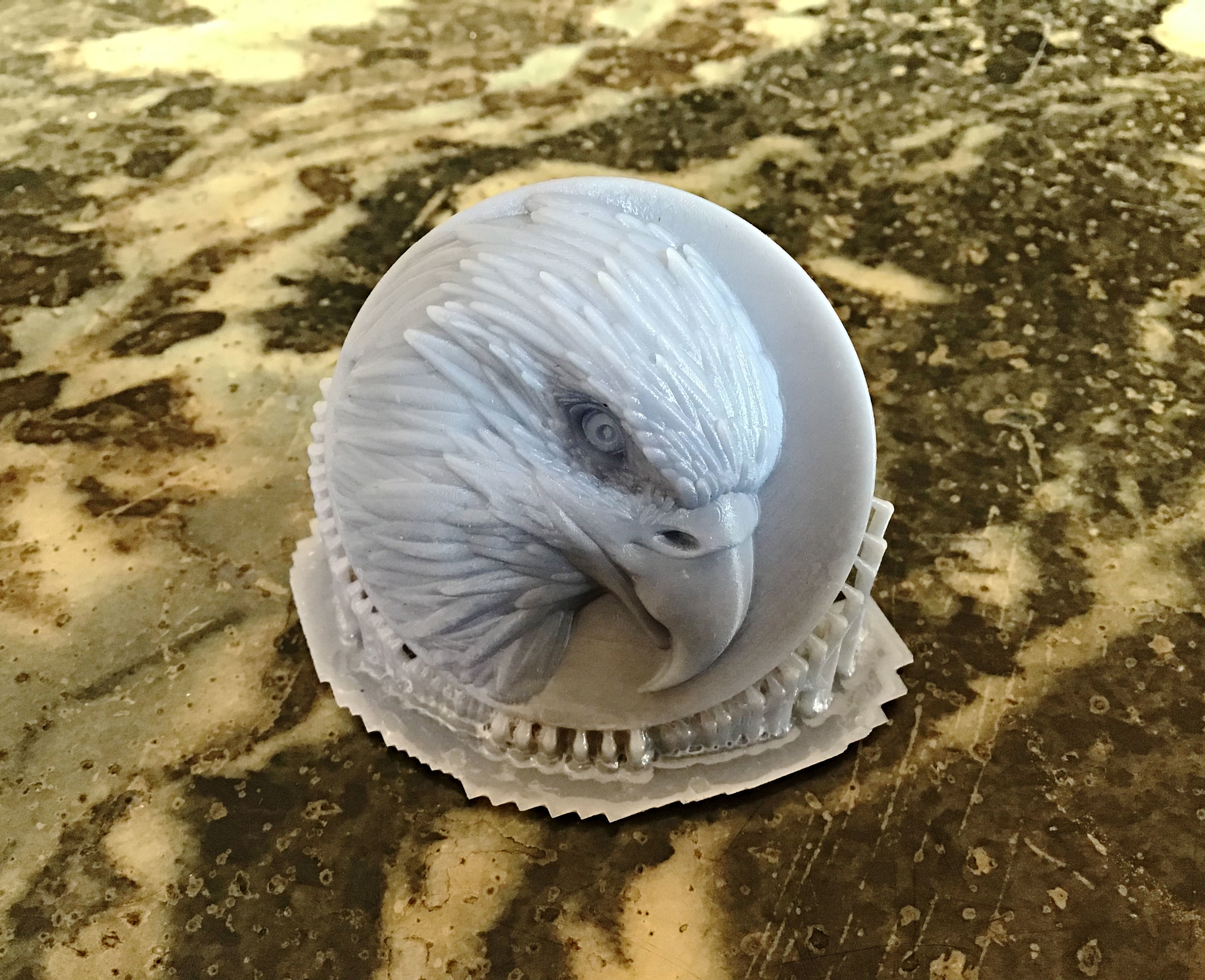 Eagle head sculpting 3D print model_4