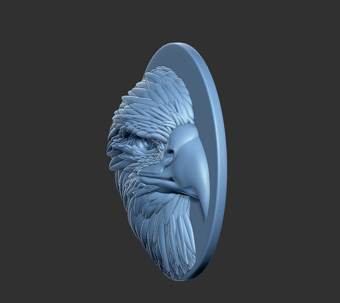 Eagle head sculpting 3D print model_2