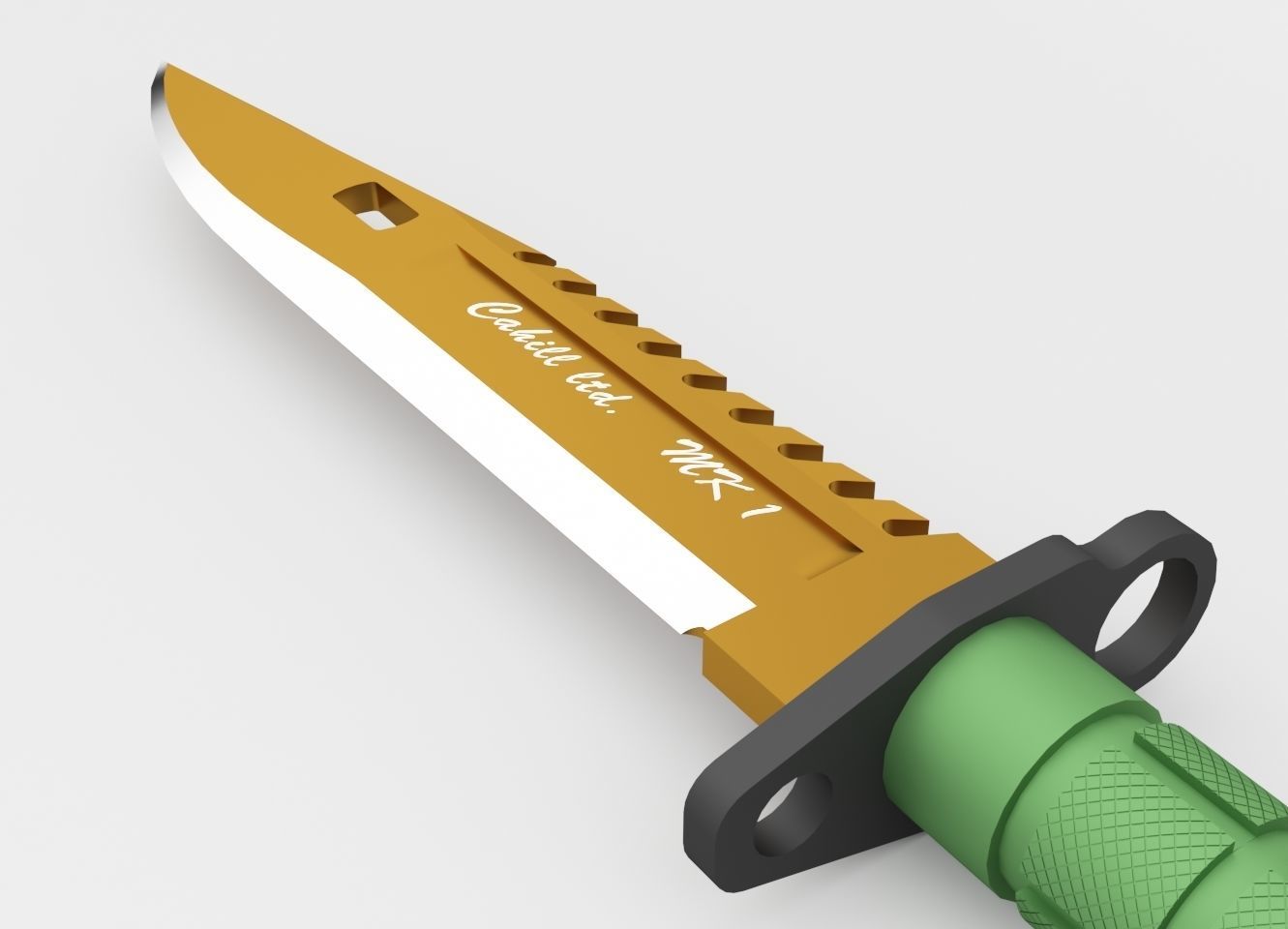 M9 Bayonet 3D model_4