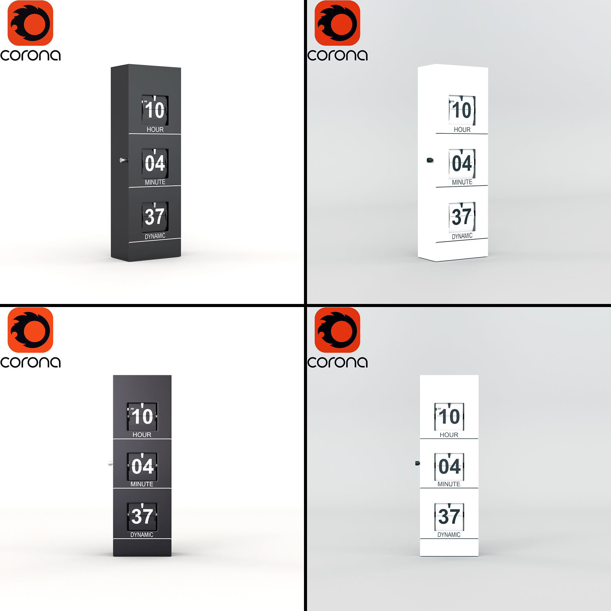 Hi-Tech Clock 3D model_5