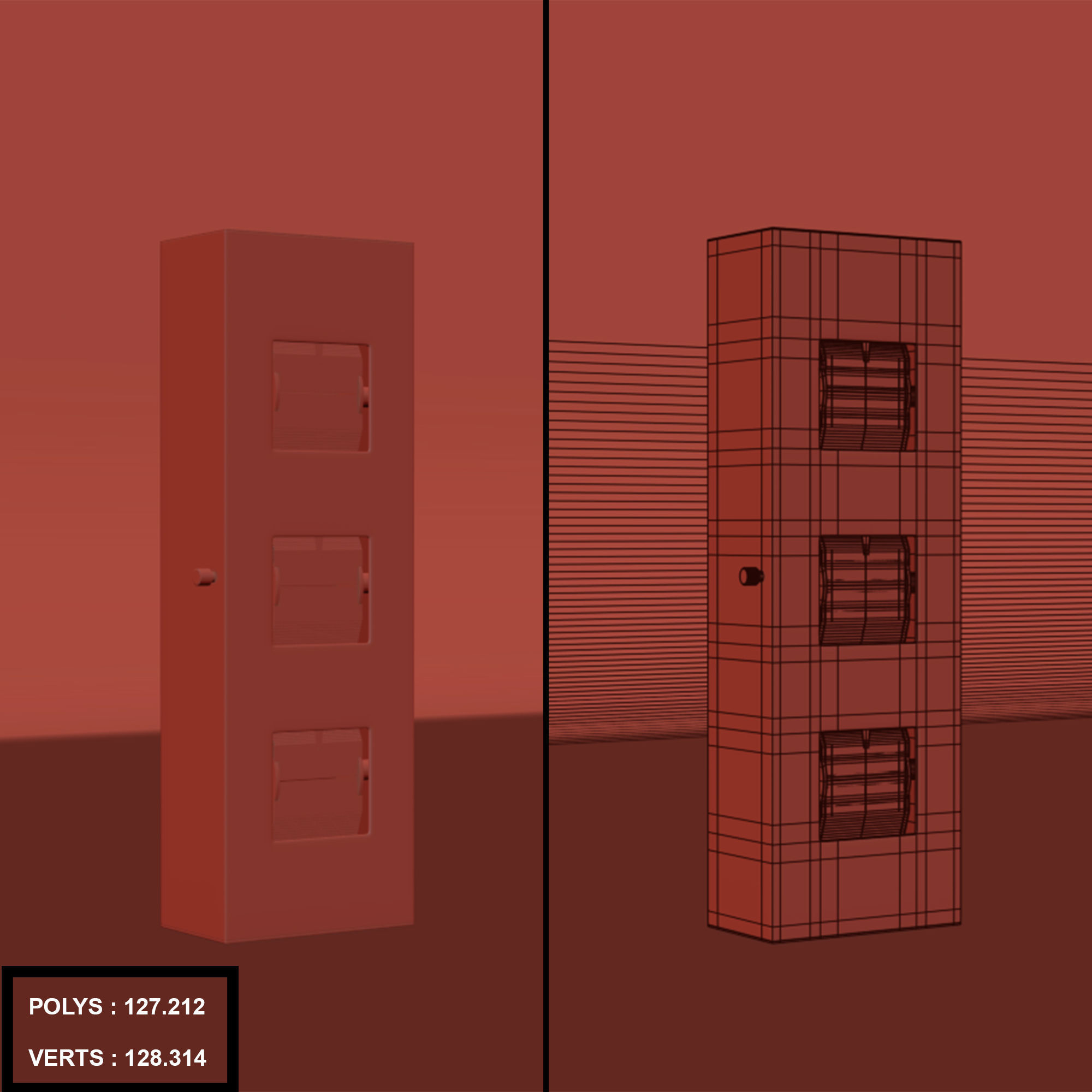 Hi-Tech Clock 3D model_4