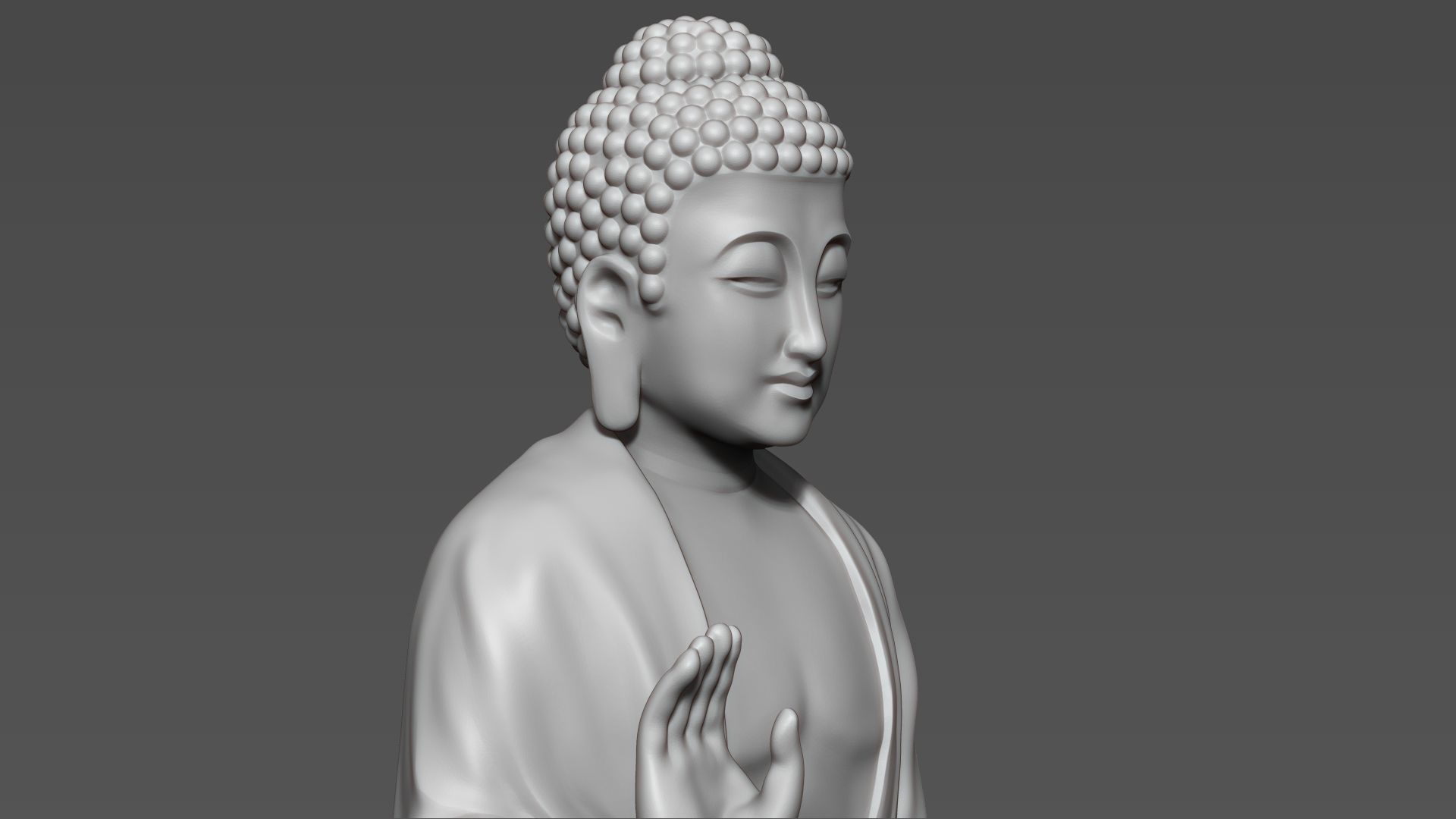 Buddha Standing 3D print model_10