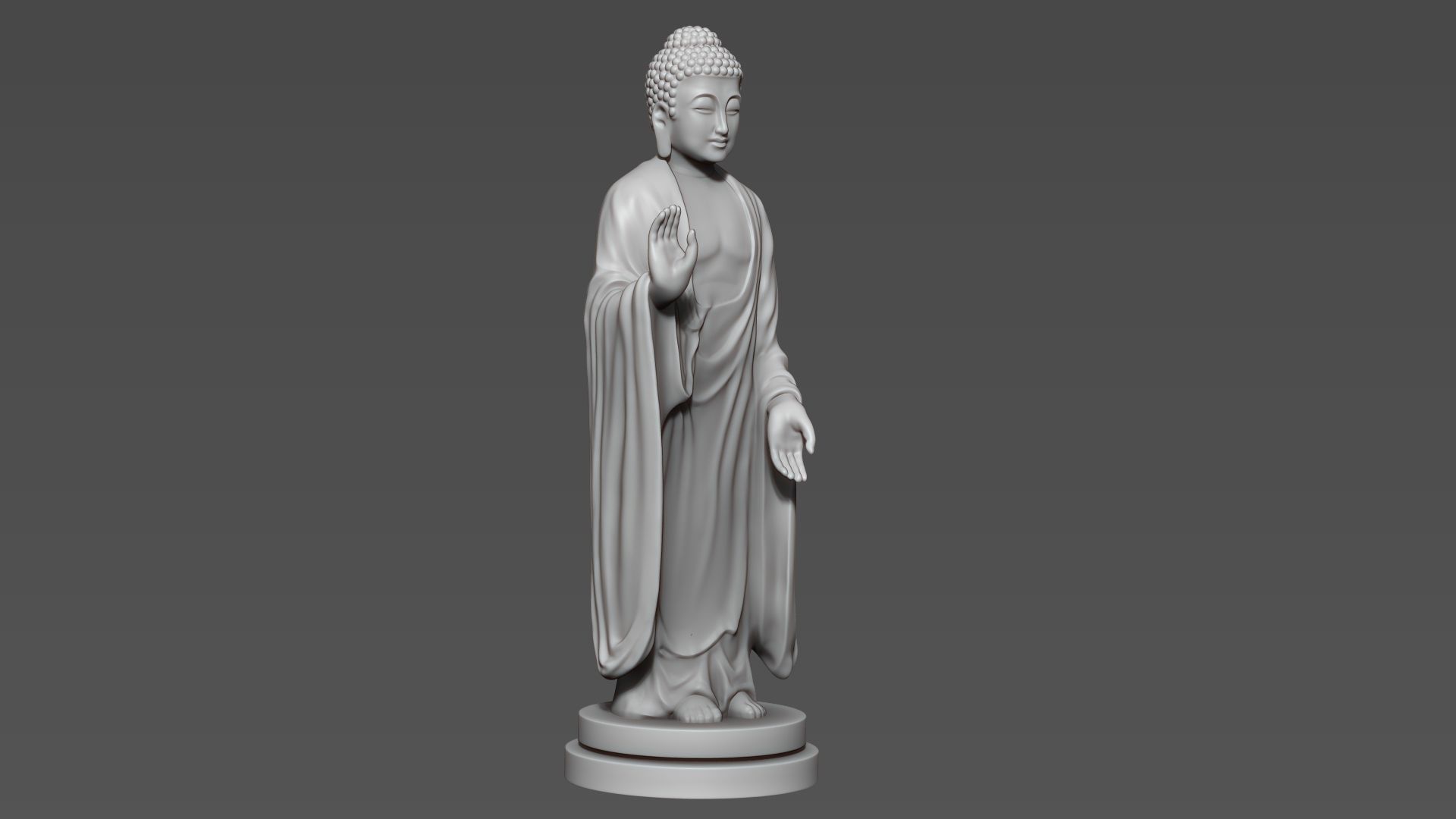 Buddha Standing 3D print model_5