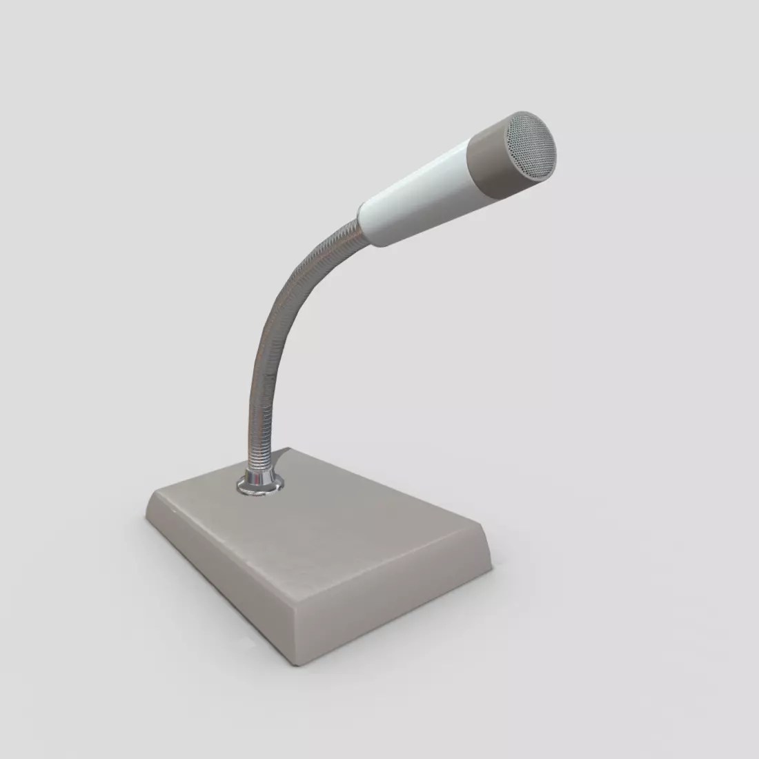Intercom Microphone Low-poly 3D model_0