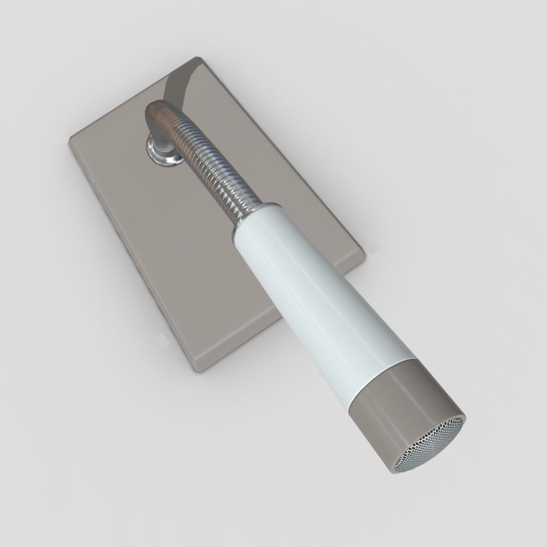 Intercom Microphone Low-poly 3D model_7