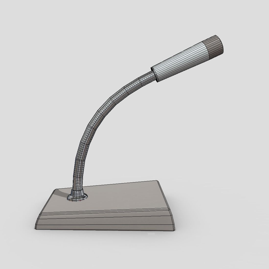 Intercom Microphone Low-poly 3D model_4