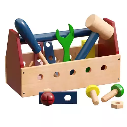 Woomax Wooden ToolBox Low-poly 3D model