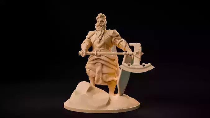 Dwarven warrior 3D print model
