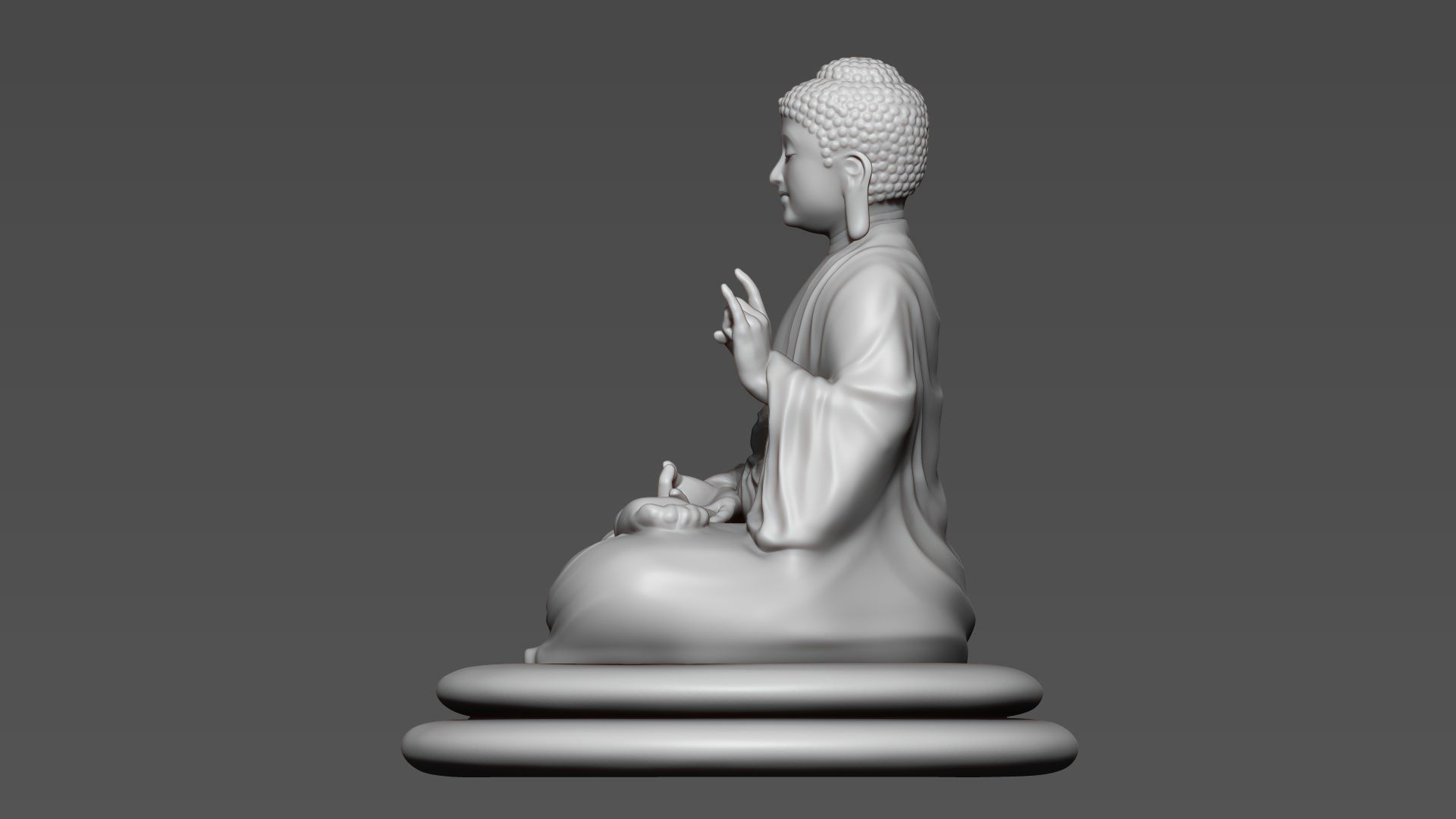 Buddha Sitting 3D print model_4
