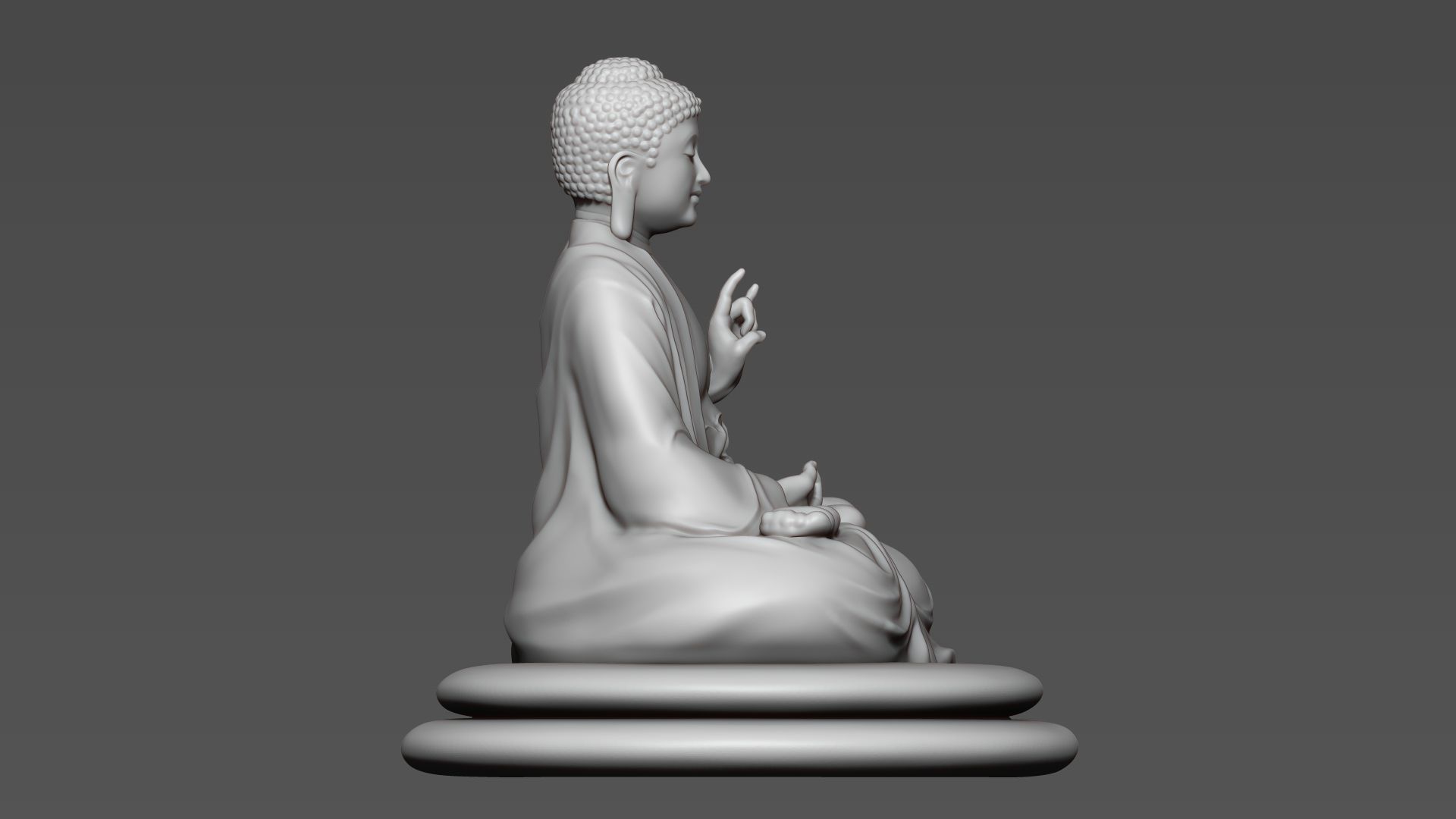 Buddha Sitting 3D print model_2