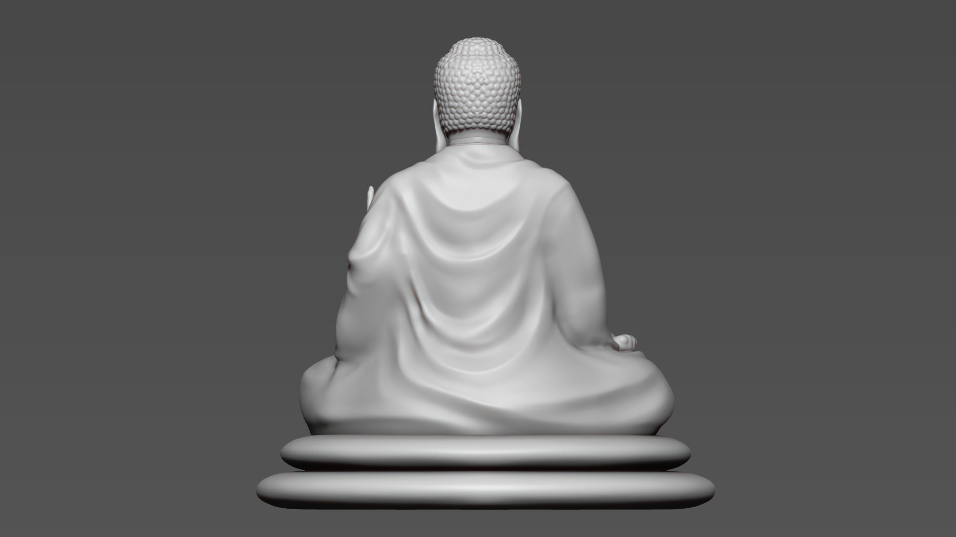Buddha Sitting 3D print model_3