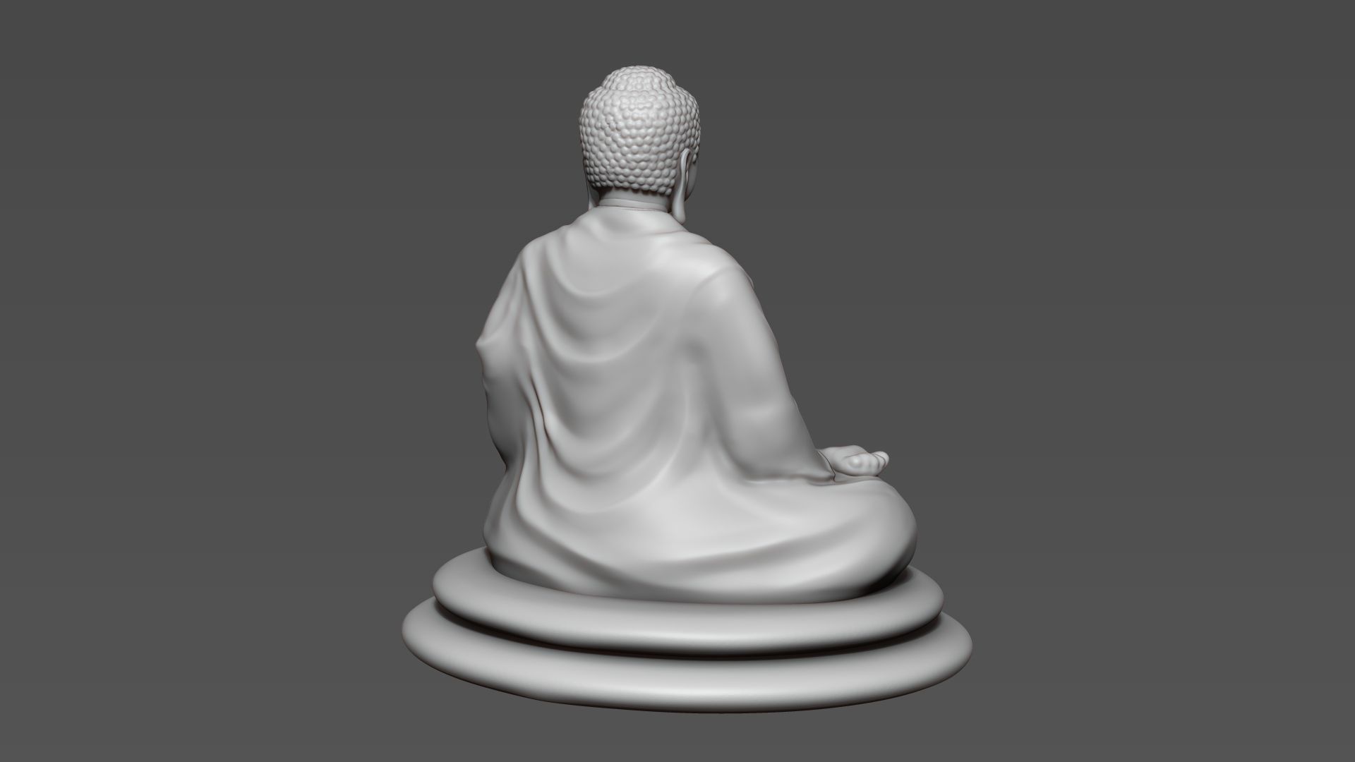 Buddha Sitting 3D print model_7