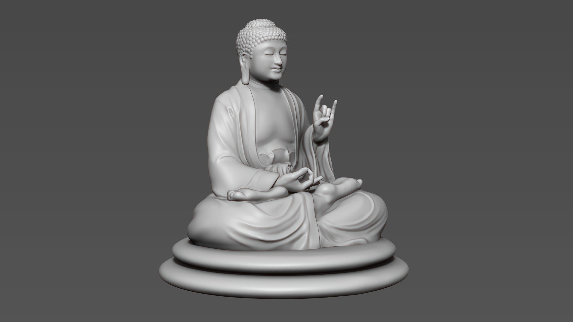 Buddha Sitting 3D print model_5