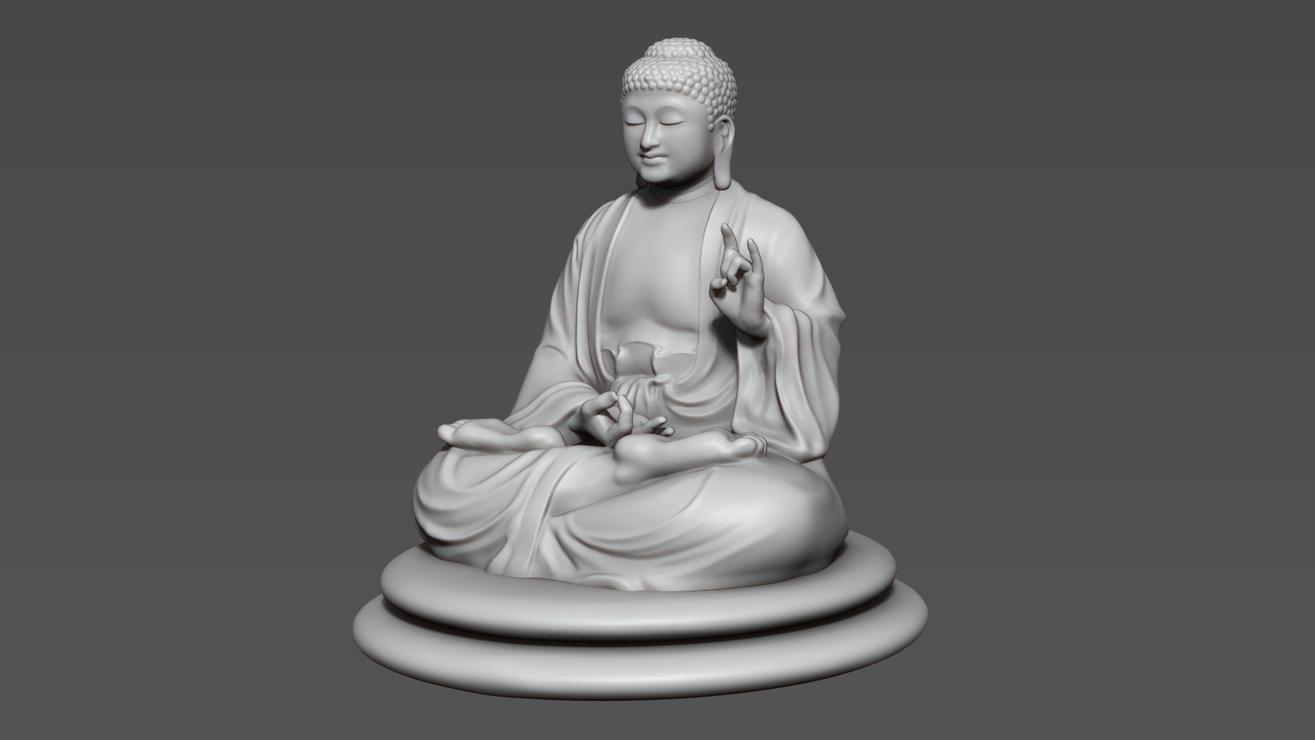 Buddha Sitting 3D print model_6