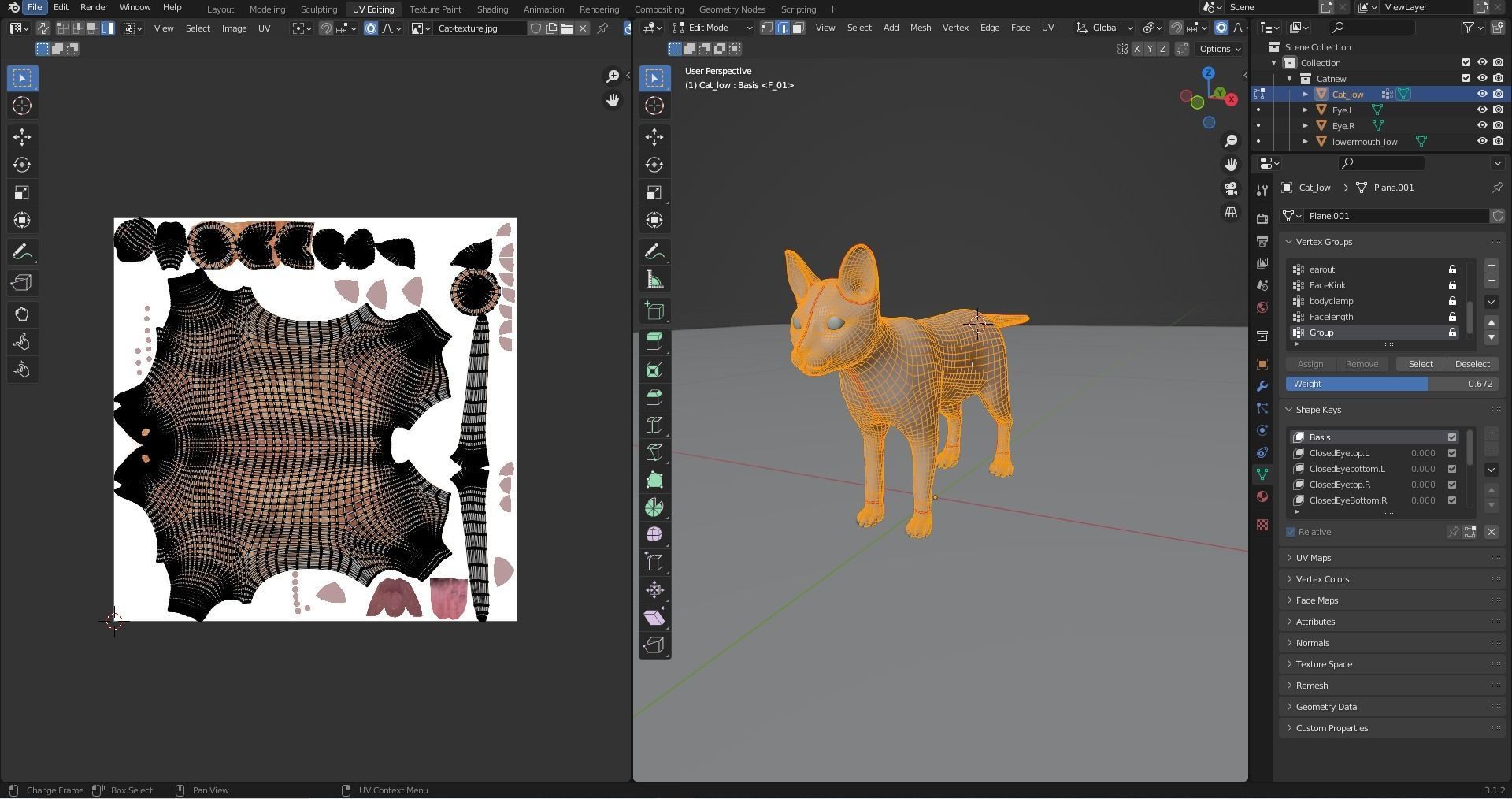 Cat Yellow V3 Rigged Low-poly 3D model_18