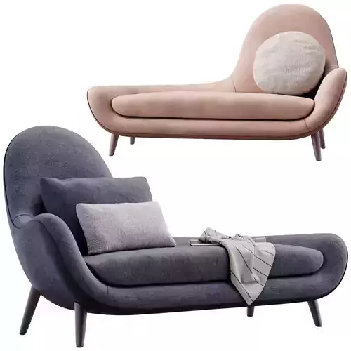 Poliform Mad Chaise Longue 3D model