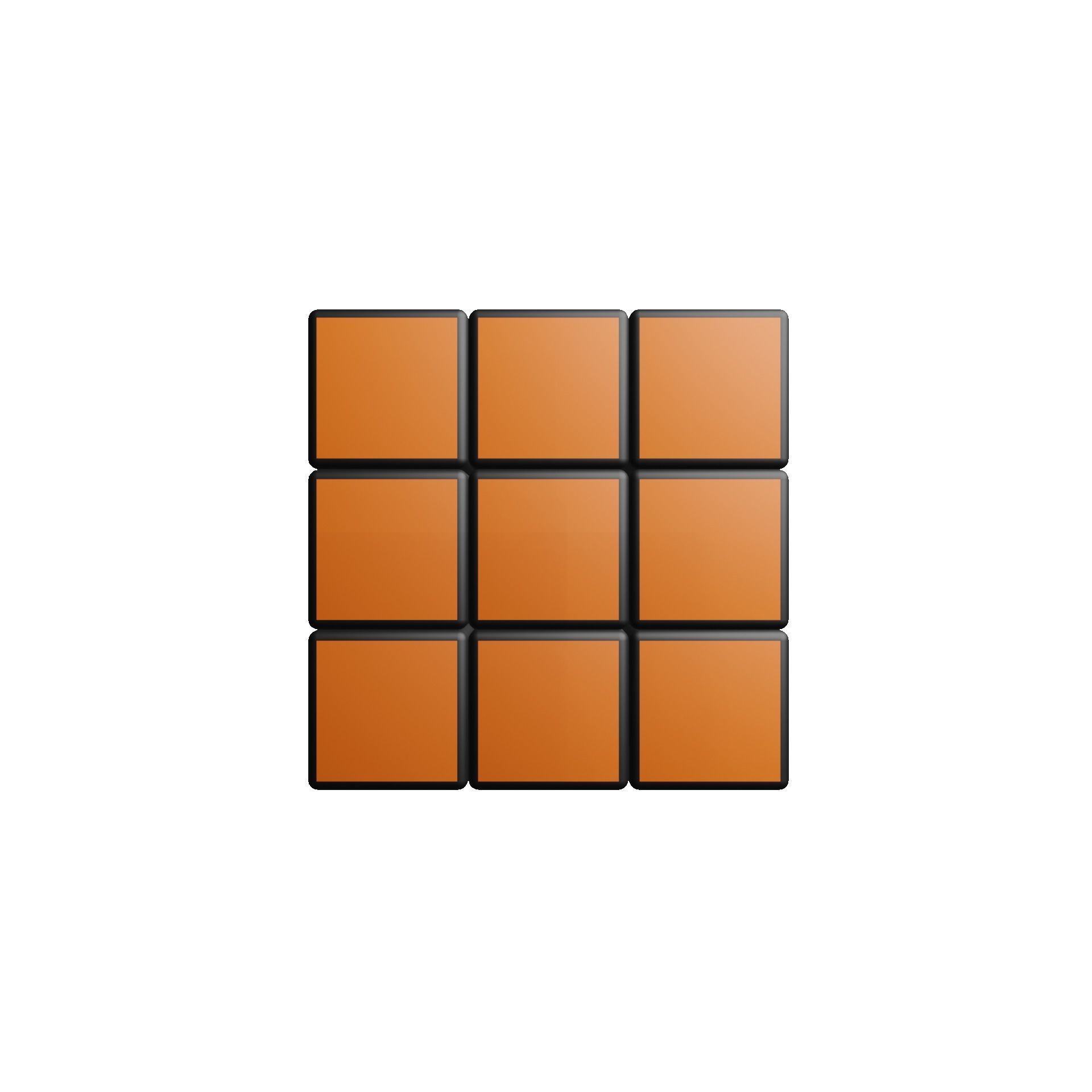 3x3x3 Rubiks Cube Low-poly 3D model_19