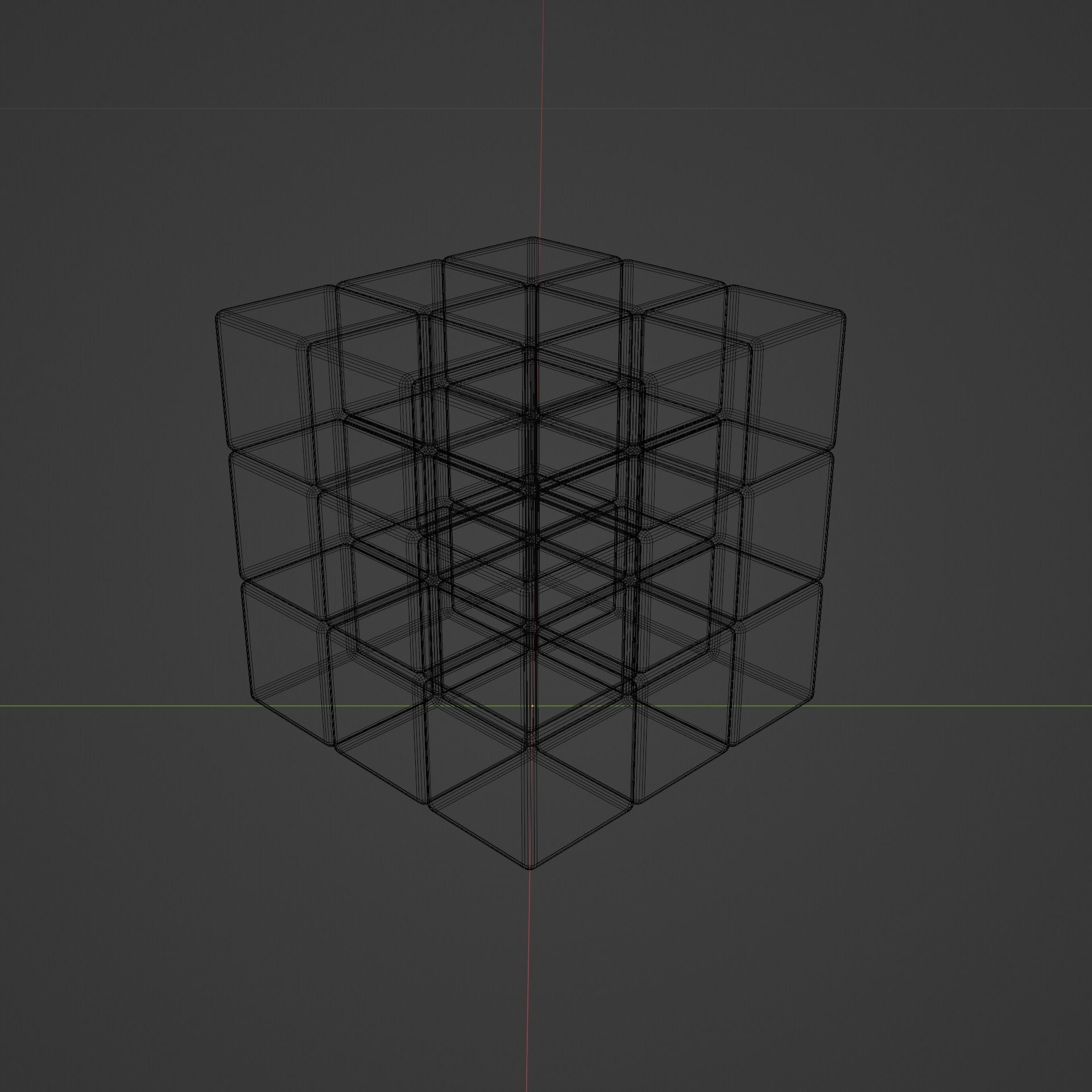 3x3x3 Rubiks Cube Low-poly 3D model_28