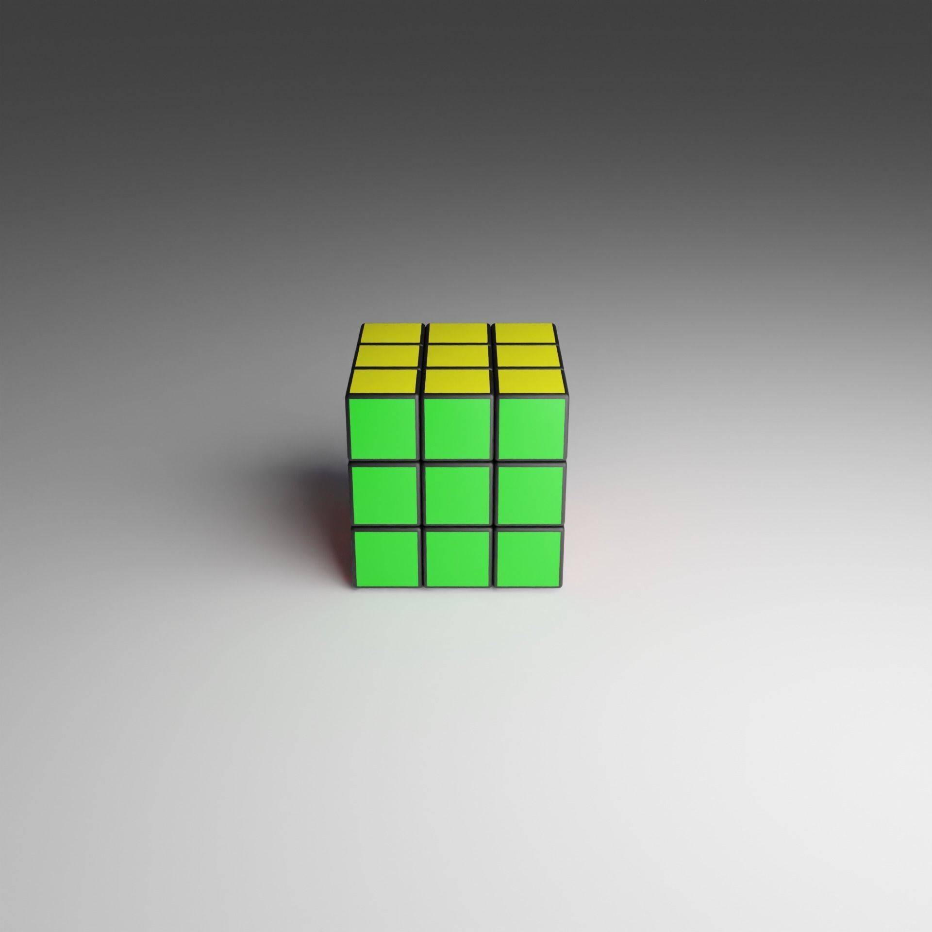3x3x3 Rubiks Cube Low-poly 3D model_5