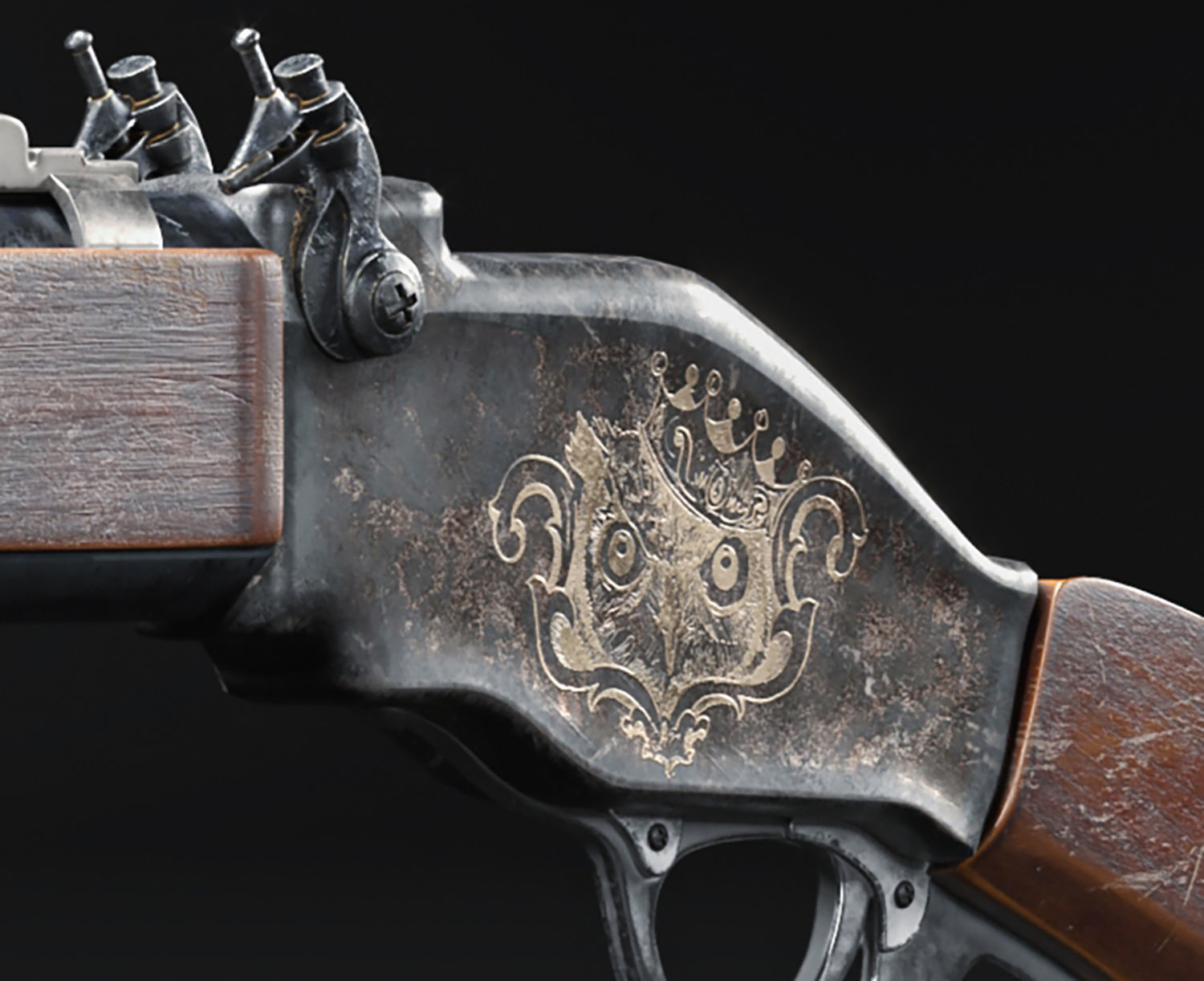Oldshotgun antique gun 3D model_6