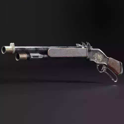 Oldshotgun antique gun 3D model