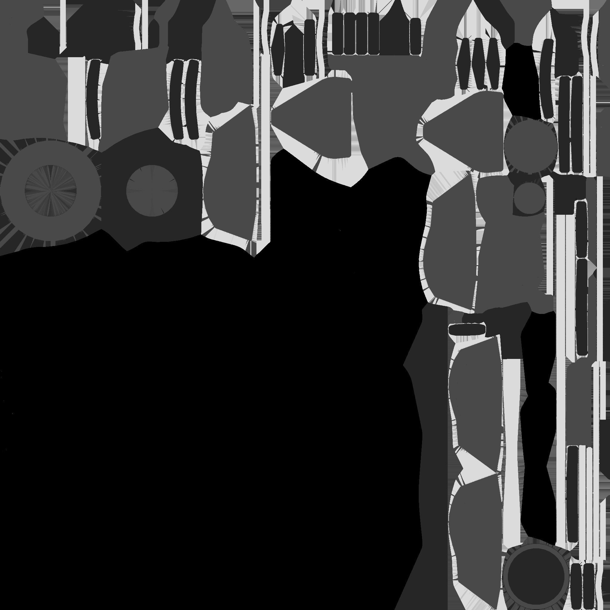 SciFi Shield A06 Full White - Sci Fi Weapon Design Low-poly 3D model_24