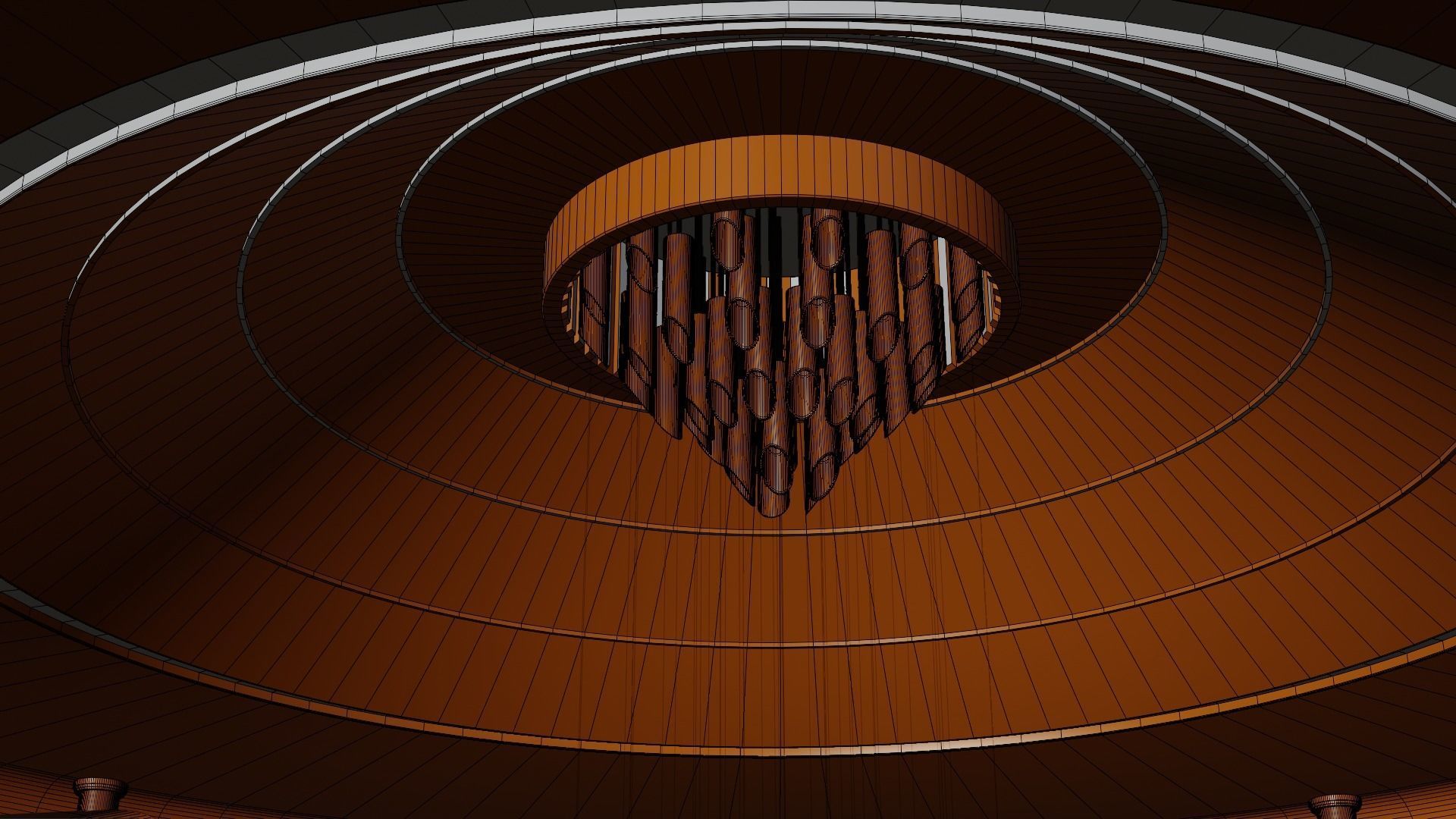 Interior of a closed club of interests 3D model_9