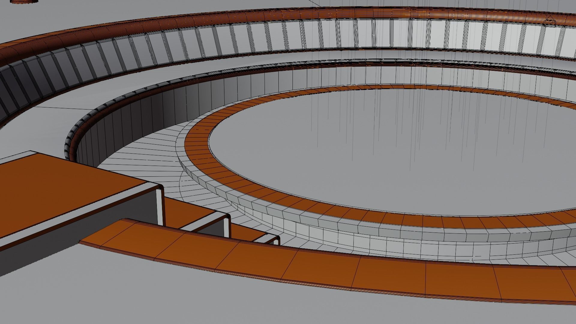 Interior of a closed club of interests 3D model_10