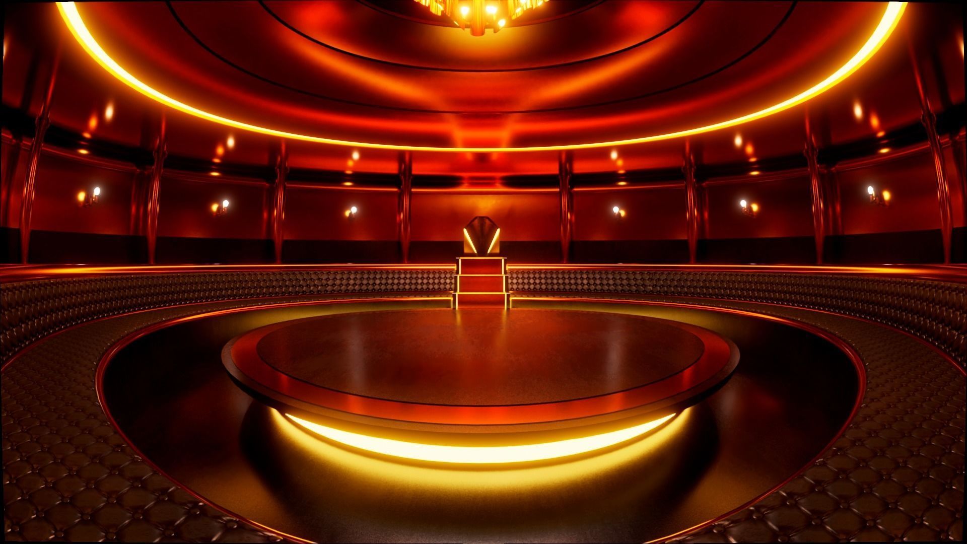 Interior of a closed club of interests 3D model_2