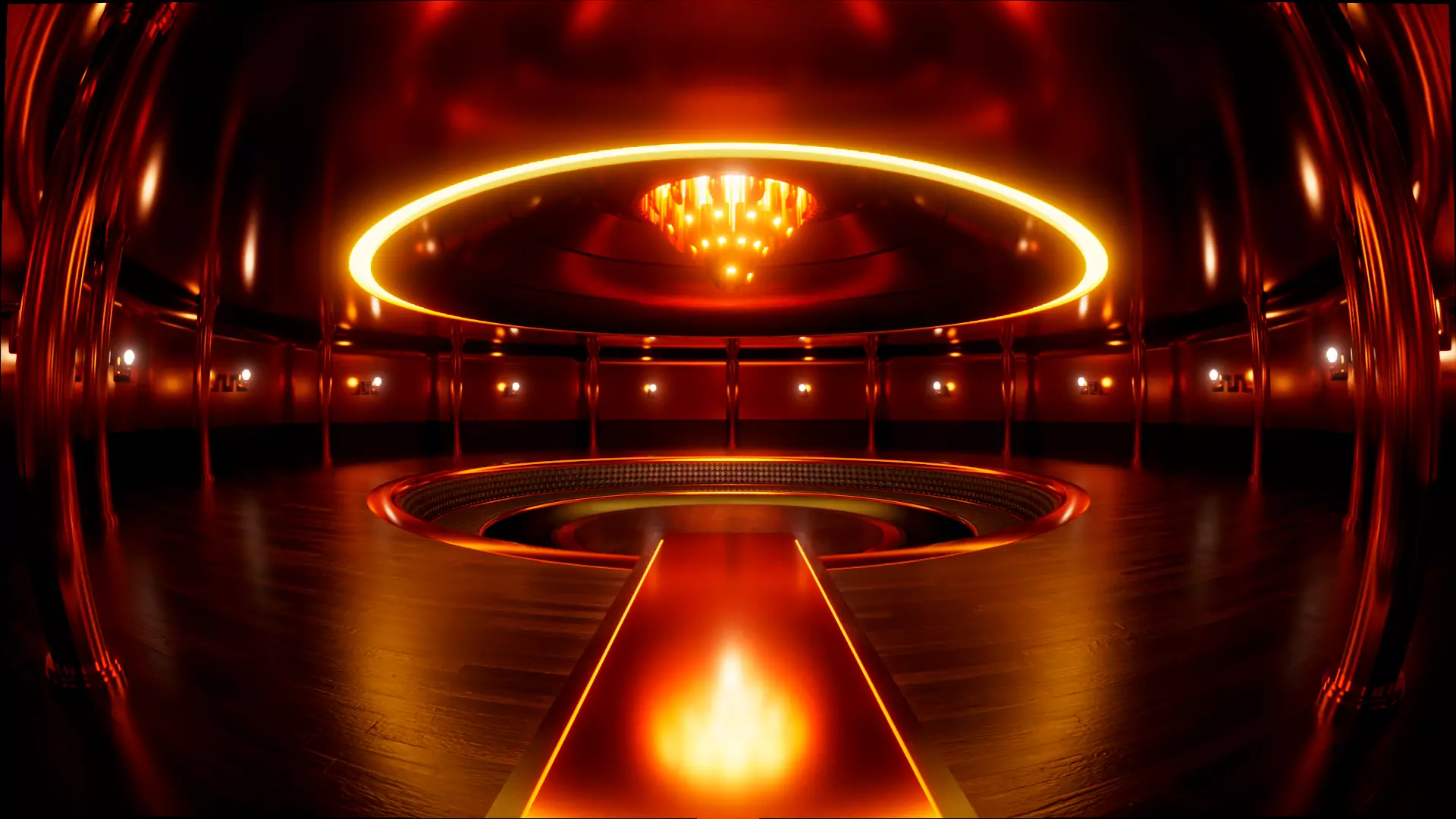 Interior of a closed club of interests 3D model_0