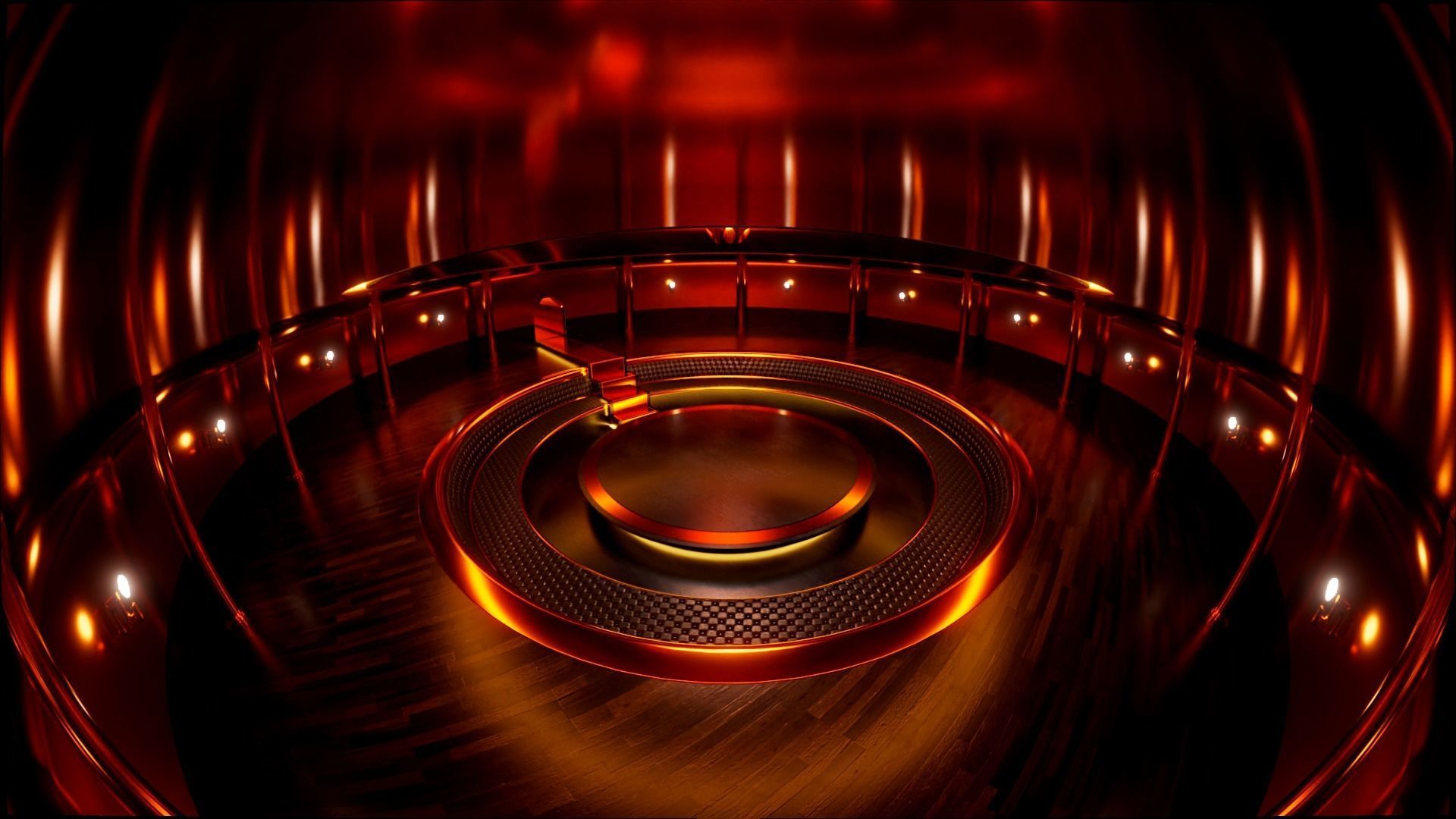 Interior of a closed club of interests 3D model_3