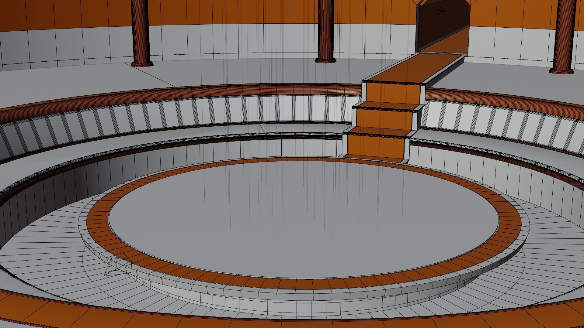 Interior of a closed club of interests 3D model_8