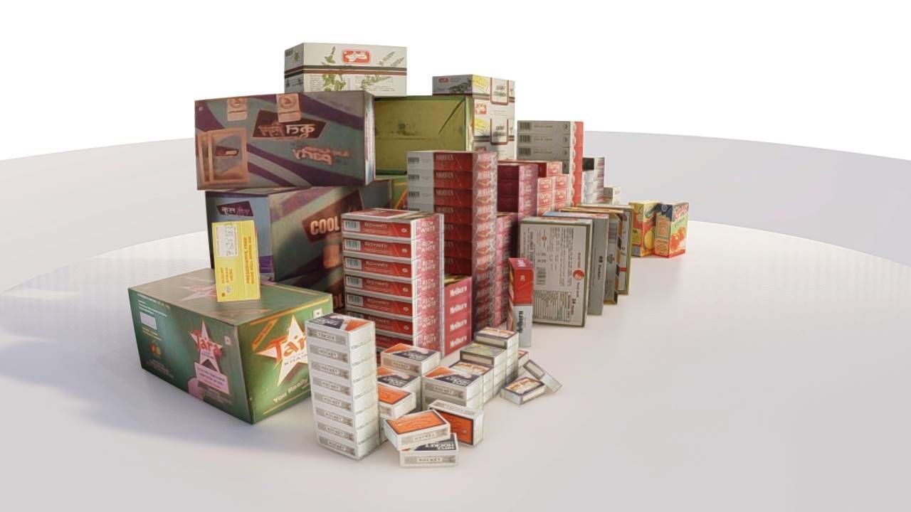 Boxes Design Low-poly 3D model_5