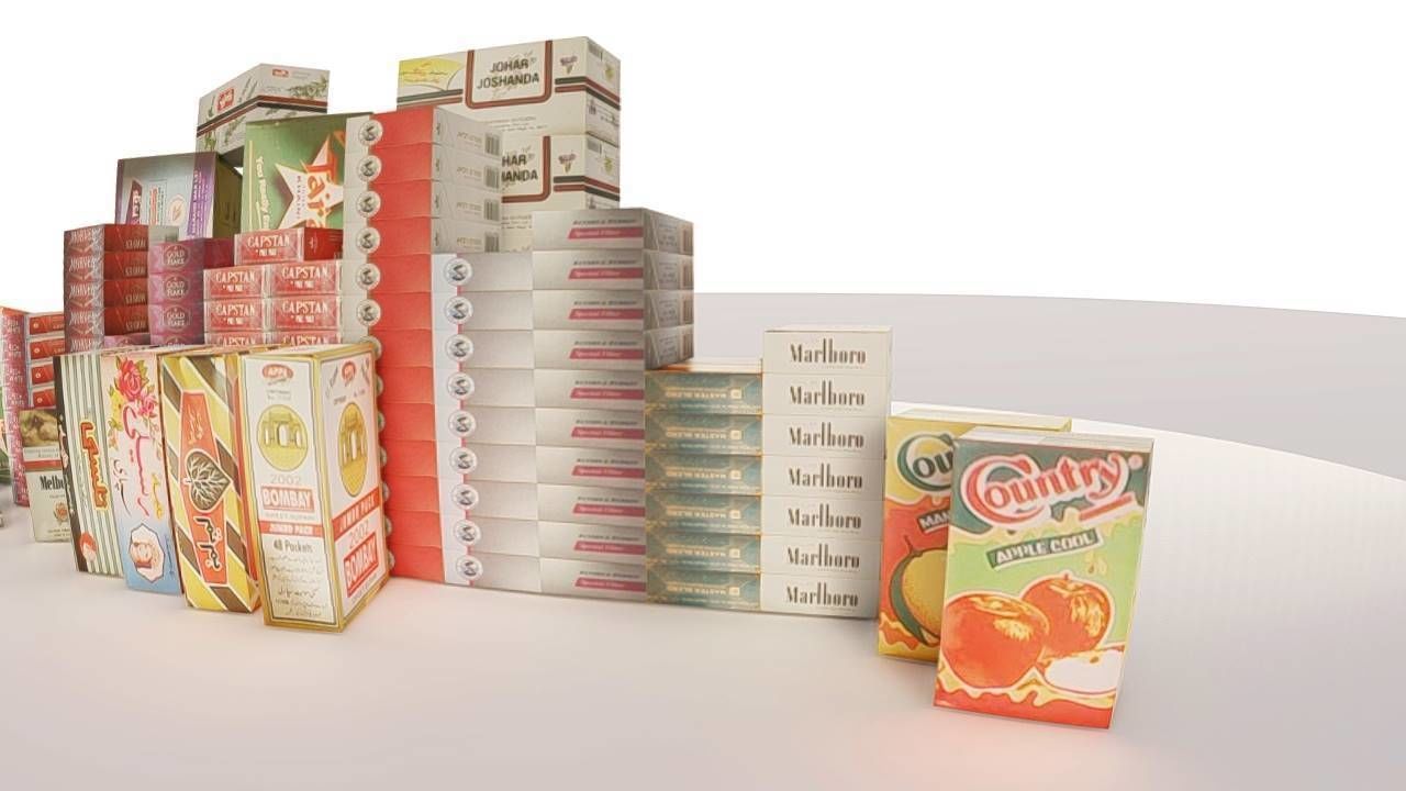 Boxes Design Low-poly 3D model_8