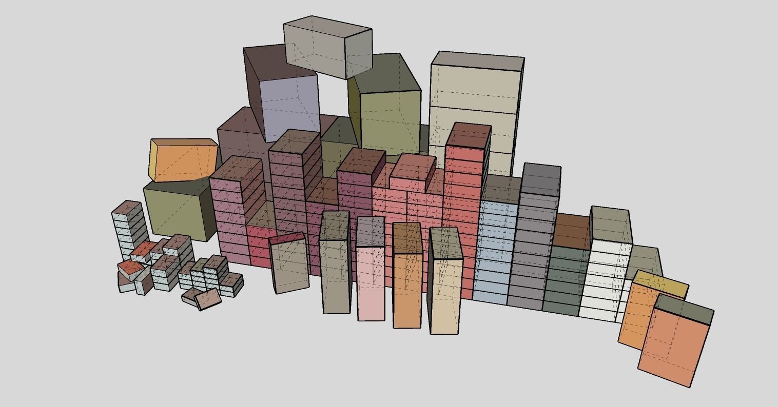 Boxes Design Low-poly 3D model_3