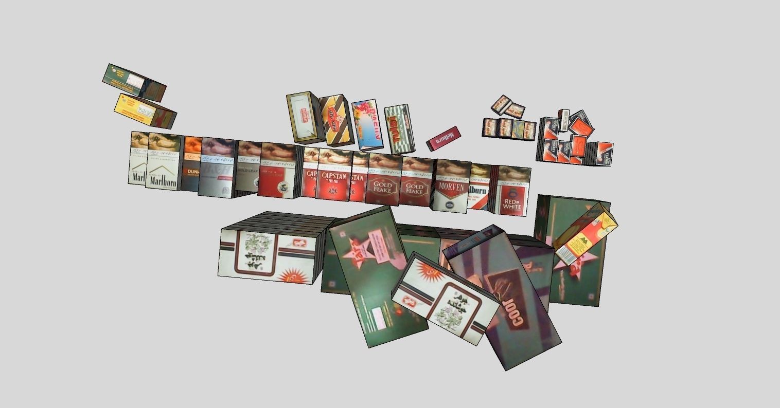 Boxes Design Low-poly 3D model_9