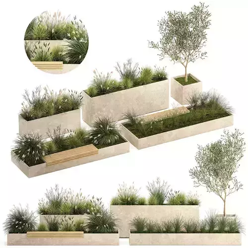 Bushes For Landscaping And Urban Environments 1141 3D model