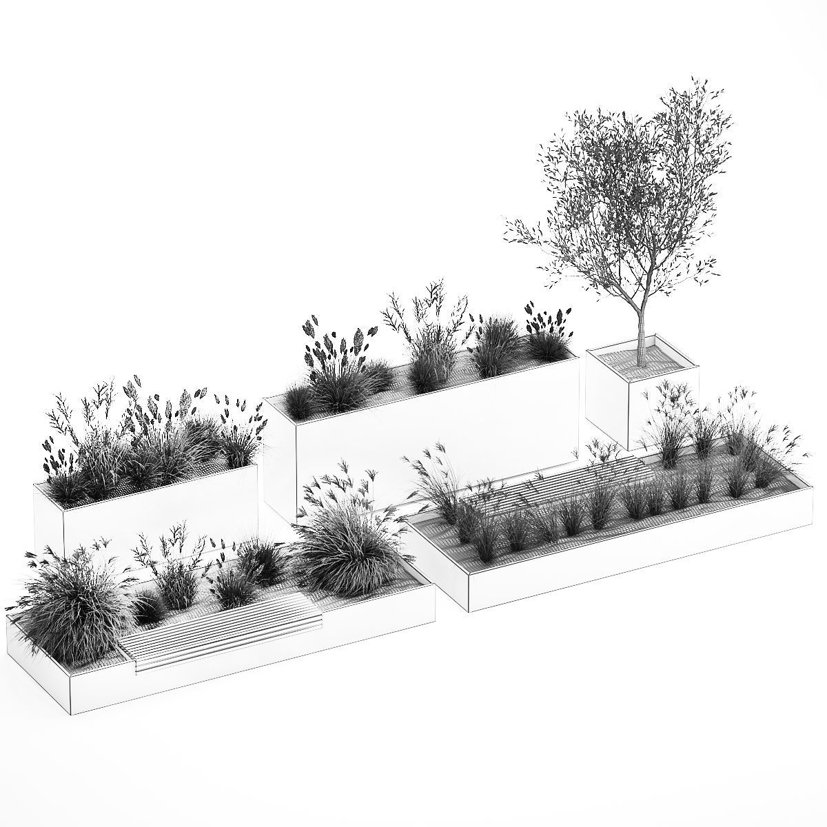 Bushes For Landscaping And Urban Environments 1141 3D model_8