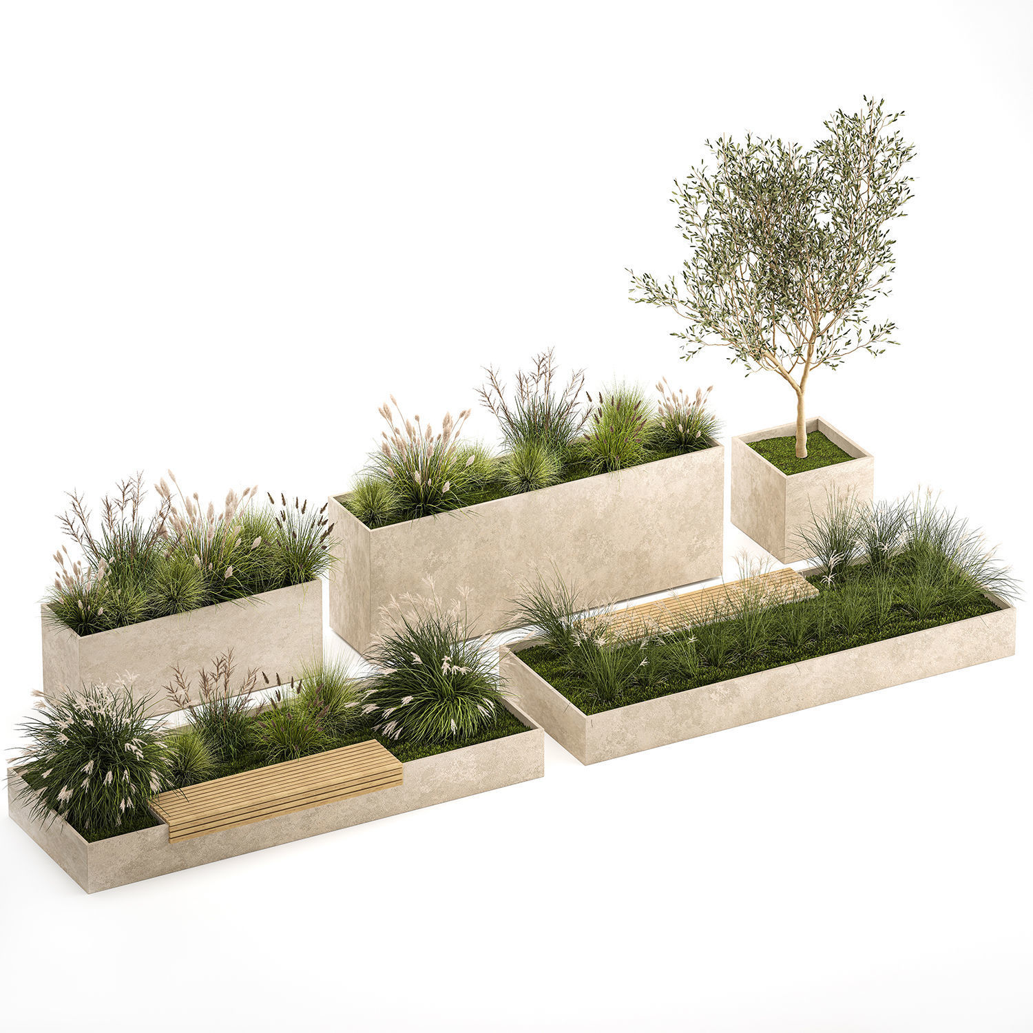 Bushes For Landscaping And Urban Environments 1141 3D model_4