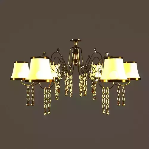 Lustra 1 gold chandelier with five lamps