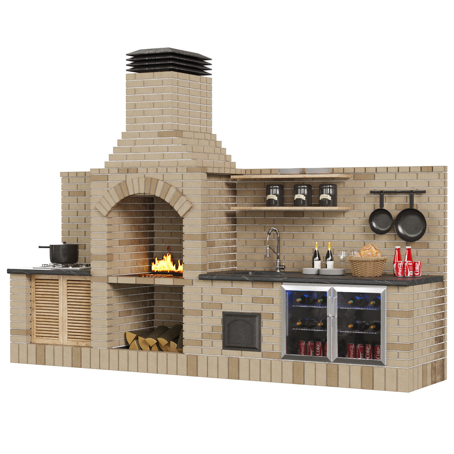 brick bbq2 3D model_3