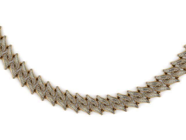 Spiked Cuban Chain 3D print model_12