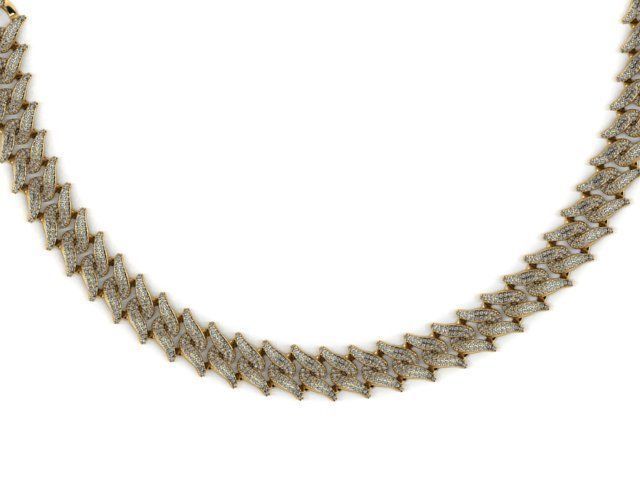 Spiked Cuban Chain 3D print model_14