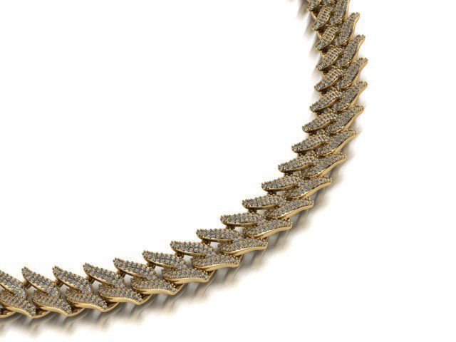 Spiked Cuban Chain 3D print model_16