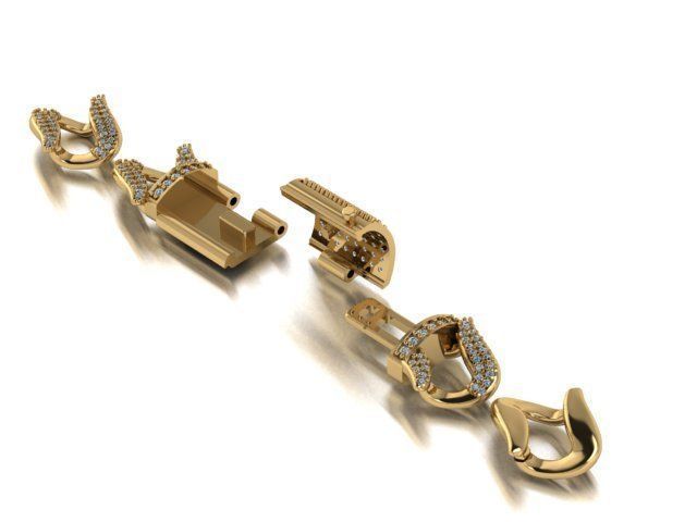 Spiked Cuban Chain 3D print model_5