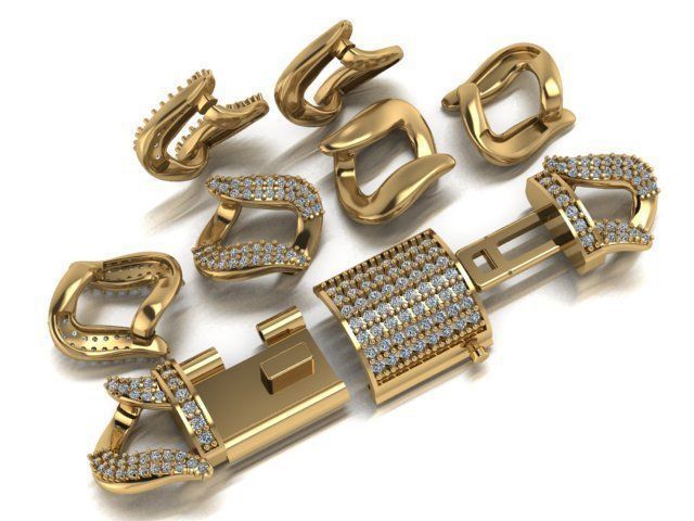 Spiked Cuban Chain 3D print model_7