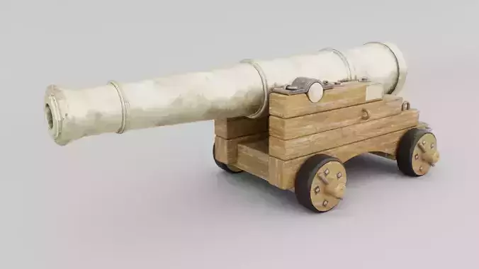 8-Pound Naval Cannon 3D model