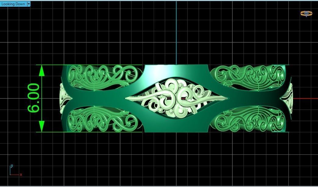 wedding ring with a pattern 750 3D print model_8