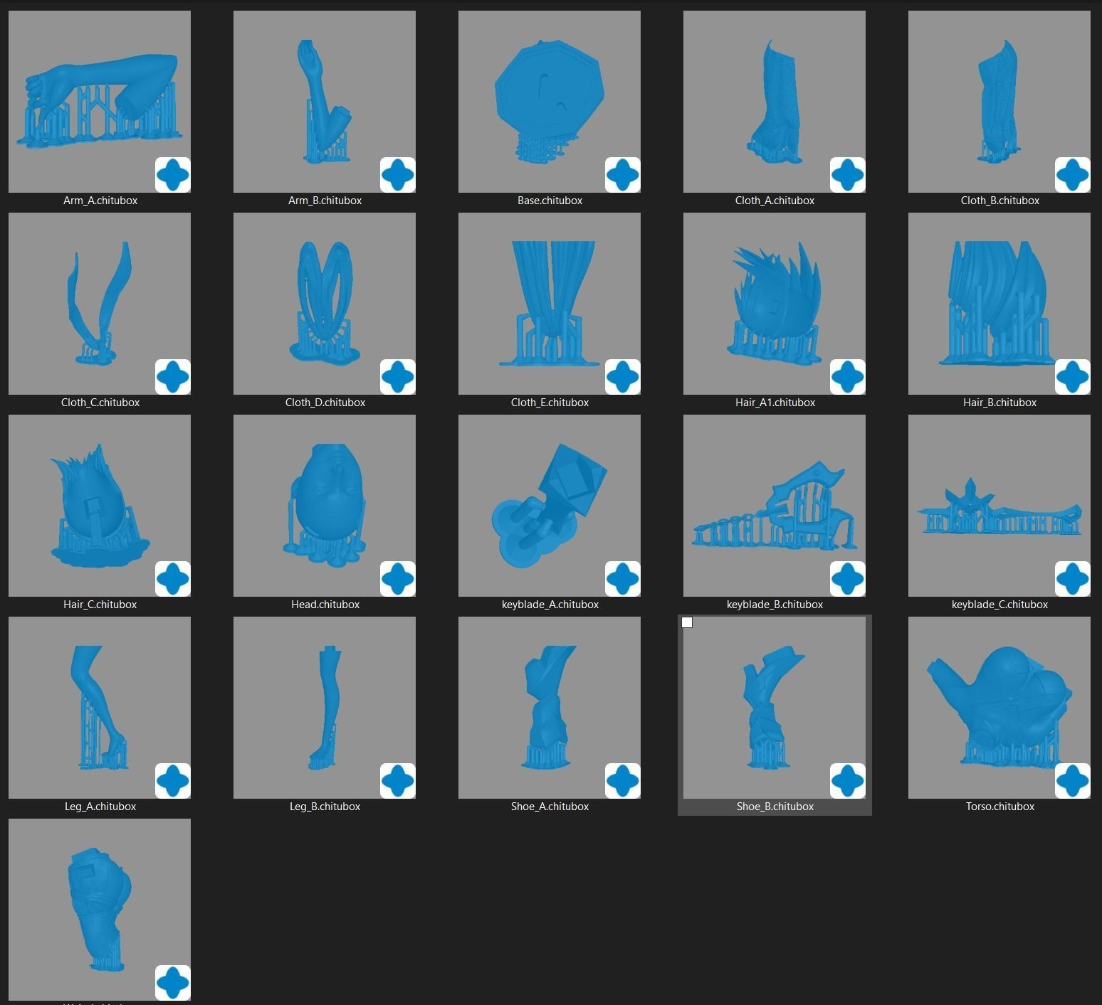 Aqua from Kingdom Heart HD model pressuported  3D print model_11